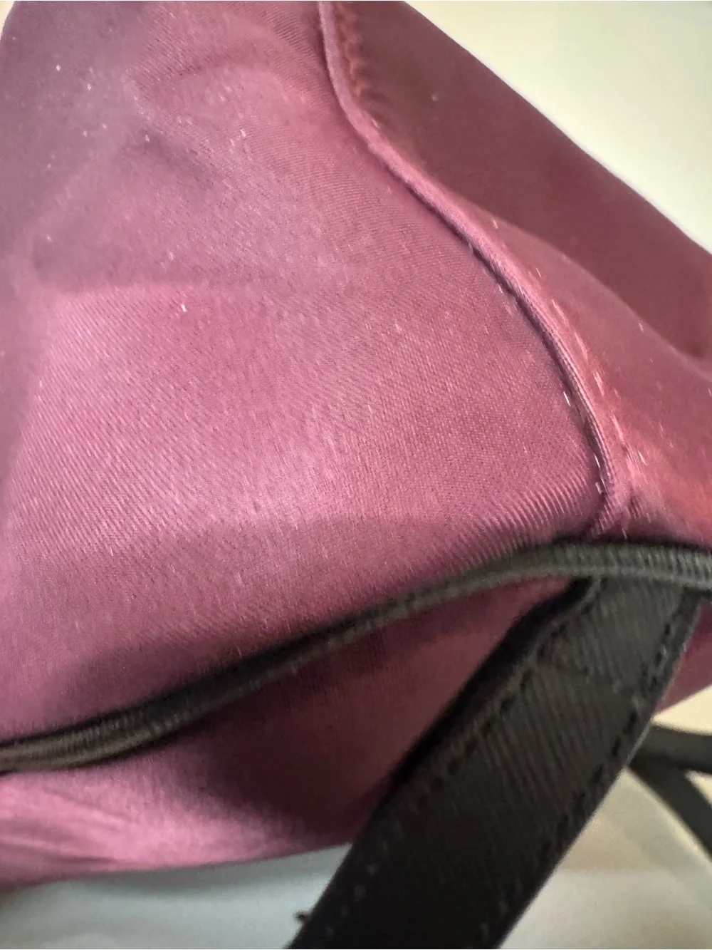 kate spade burgundy mini nylon backpack with gold hardware